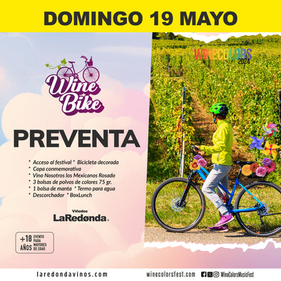 (Wine Bike) Wine Colors Music Fest - Domiingo, 19 de mayo de 2024