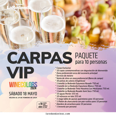 (Carpa VIP) Wine Colors Music Fest - Sábado, 18 de mayo de 2024