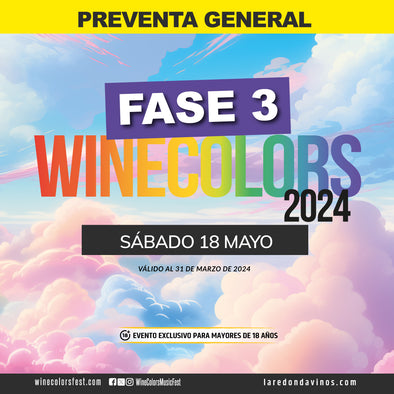 Preventa General Wine Colors Music Fest - Sábado, 18 de mayo de 2024