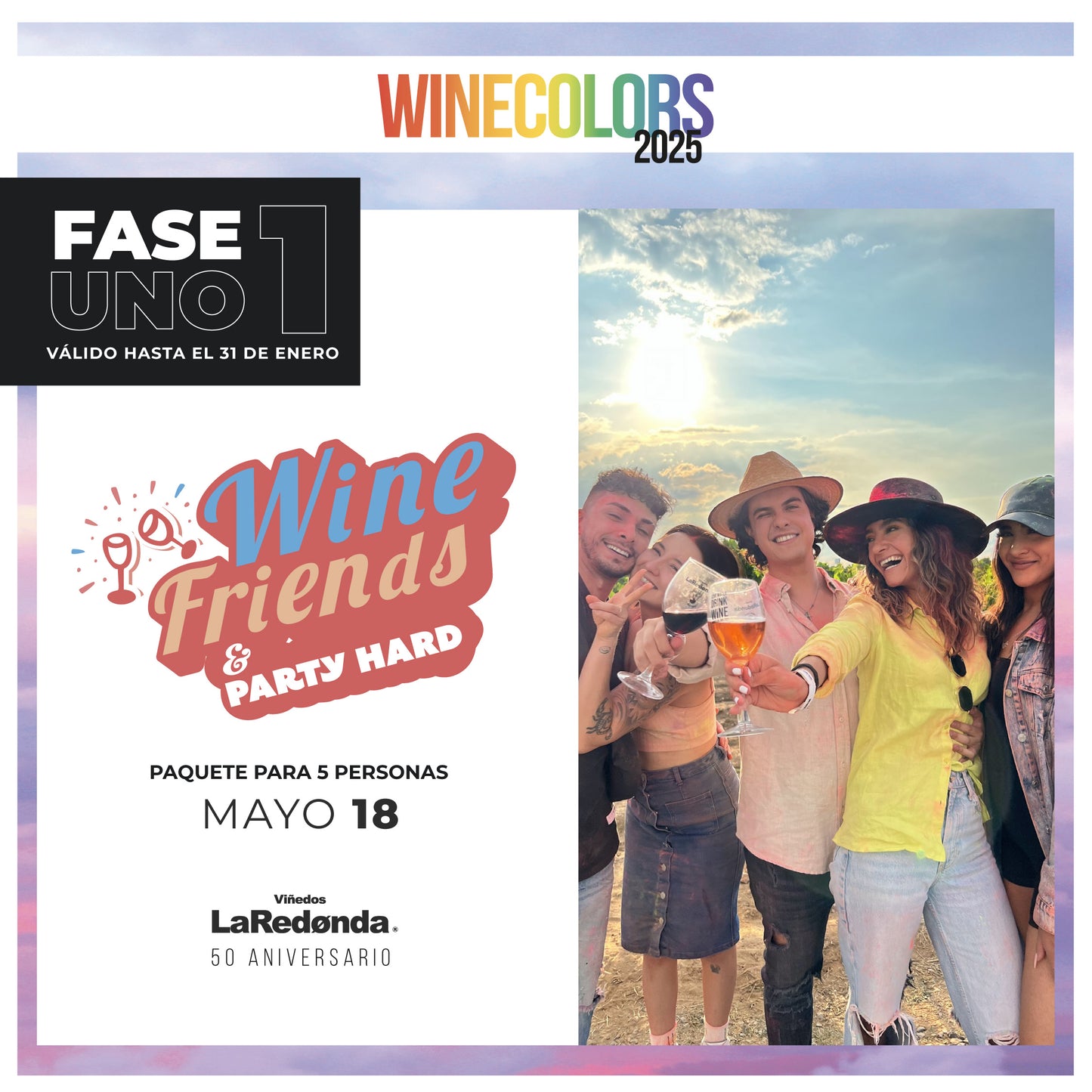 (Wine Friends & Party Hard) Wine Colors Music Fest - Domingo, 18 de mayo de 2025