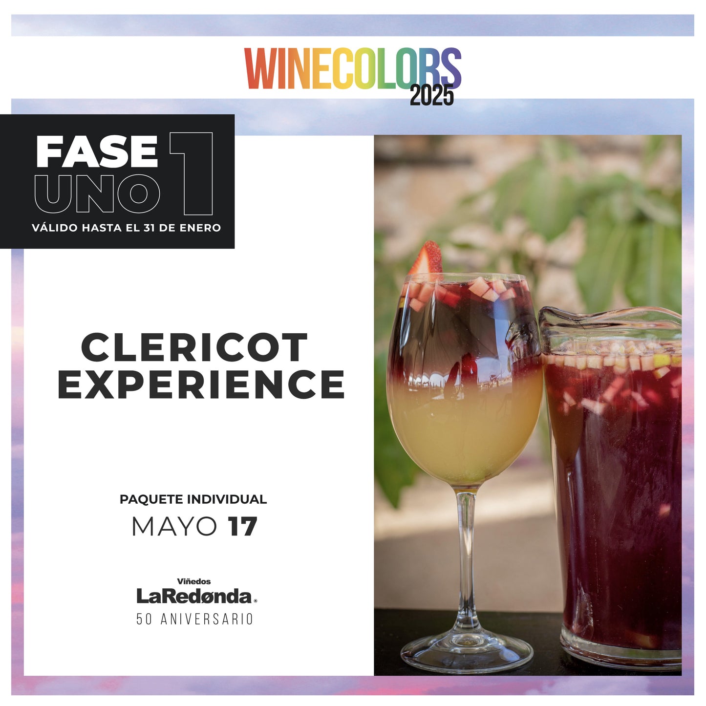 (Clericot Experience) Wine Colors Music Fest - Sábado, 17 de mayo de 2025