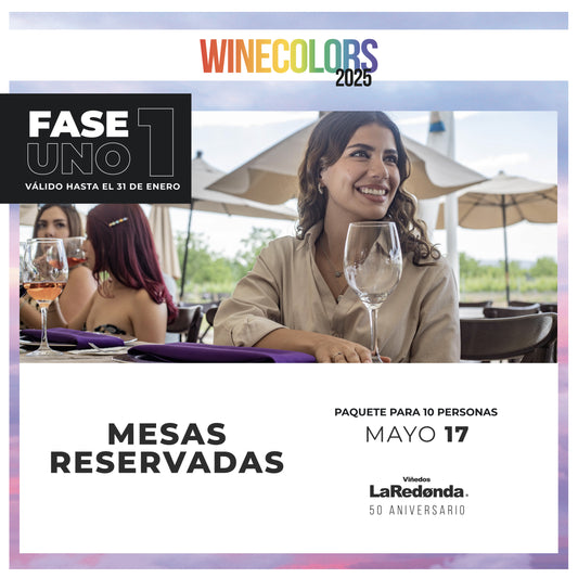 (Mesa Reservada) Wine Colors Music Fest - Sábado, 17 de mayo de 2025