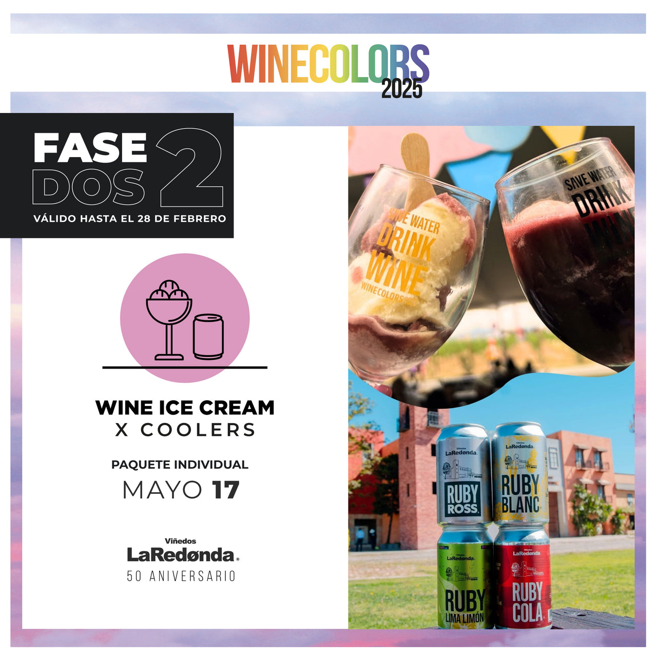 (Wine & Ice Cream x Coolers) Wine Colors Music Fest - Sábado, 17 de mayo de 2025