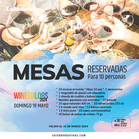 (Mesa Reservada) Wine Colors Music Fest - Domingo, 19 de mayo de 2024