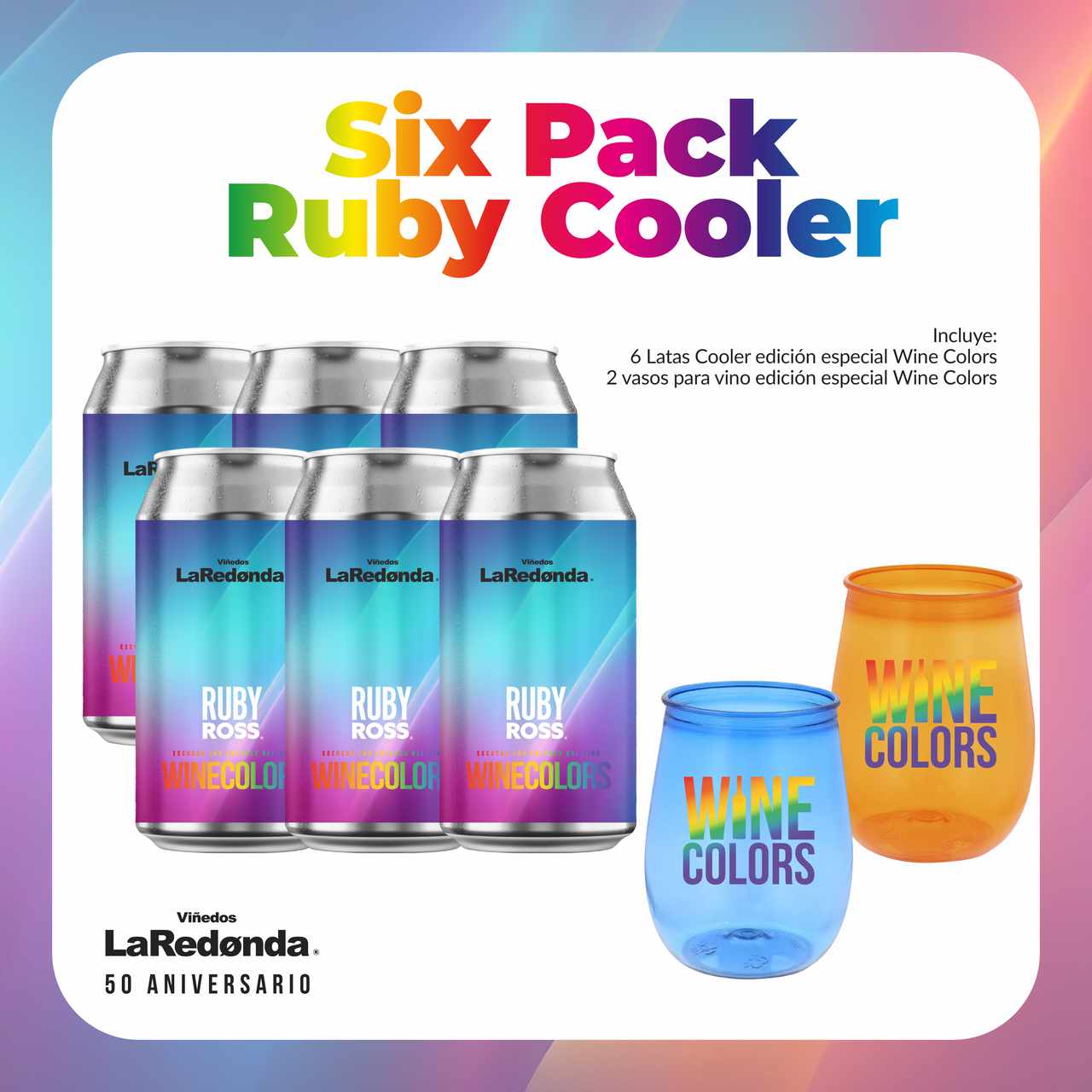 Wine Colors Cooler 6 Pack