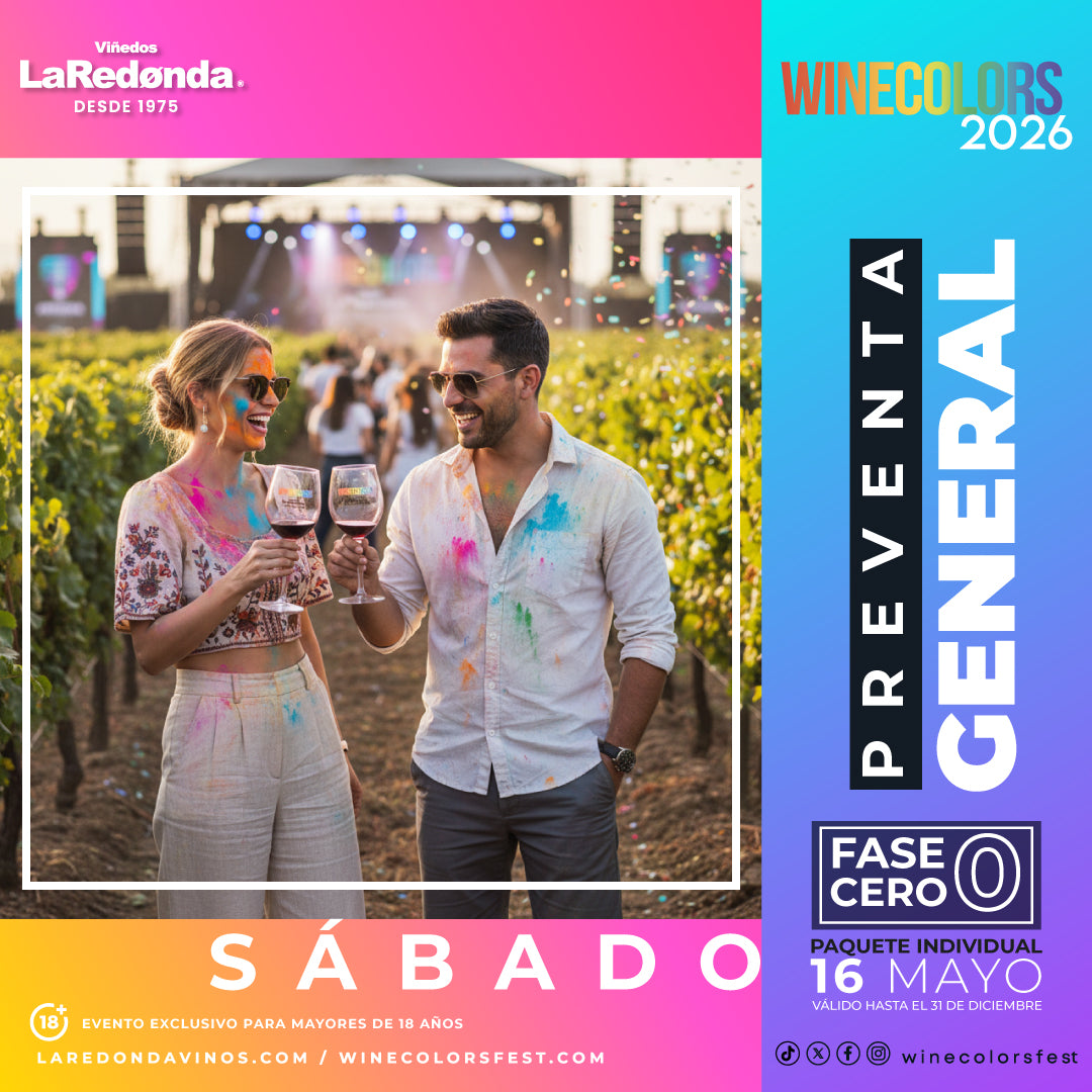 (Preventa General) Wine Colors Music Fest 2026 - Sábado, 16 de mayo