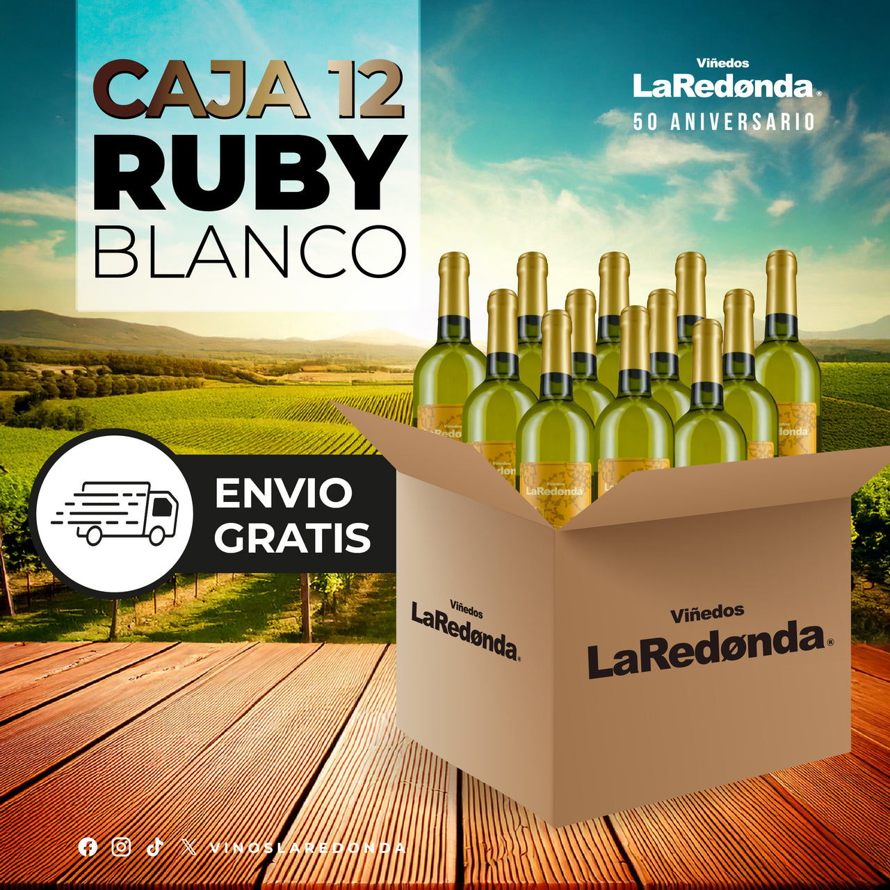 Caja de 12 Blanco Ruby