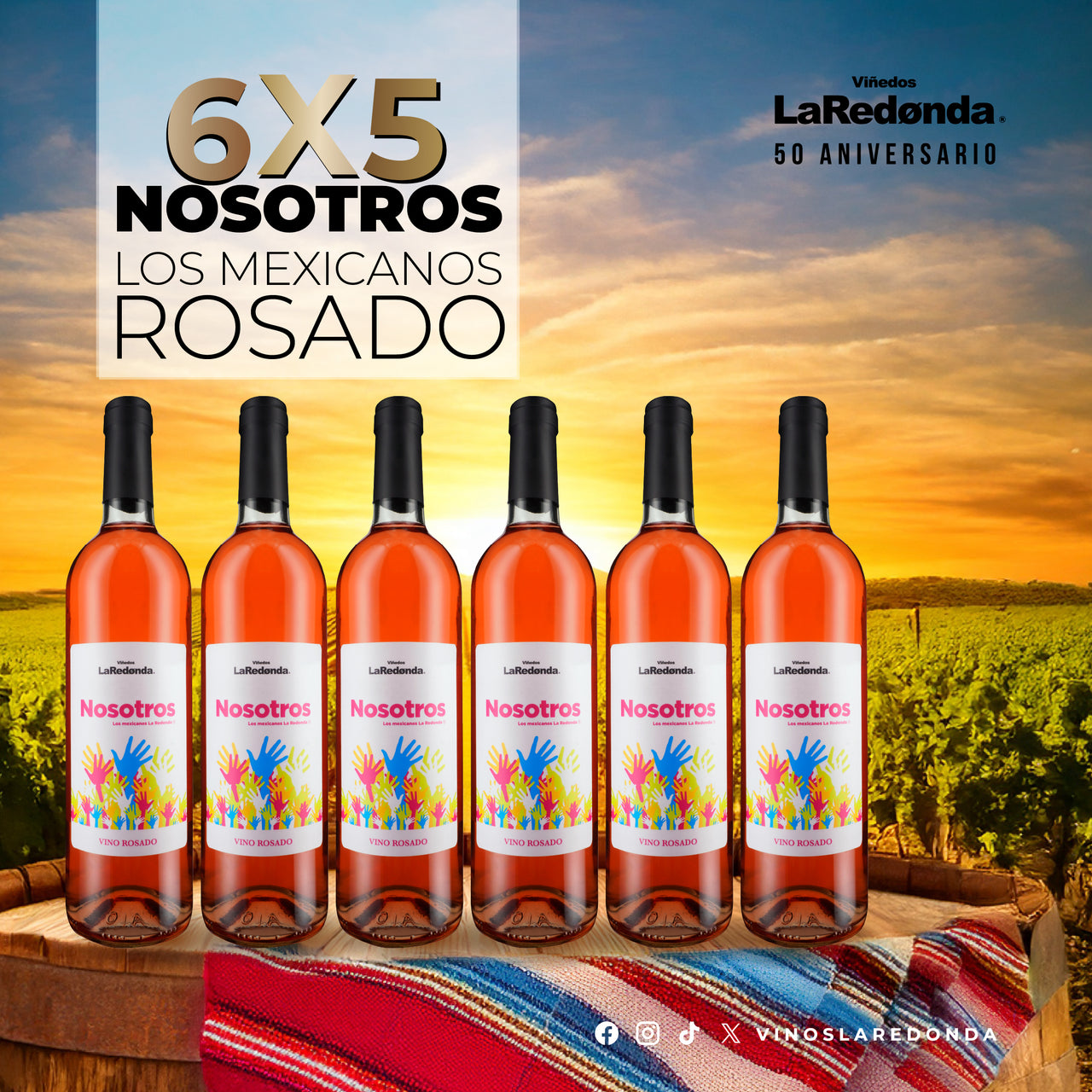 Caja de 6 Rosado Nosotros los Mexicanos